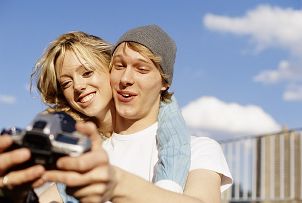 Couple taking a picture