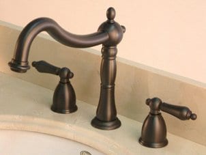 Brass bathroom faucet