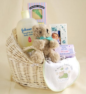 Baby Shower Gift Basket on How To Create Baby Shower Gift Baskets   Overstock Com