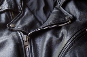 Black leather jacket