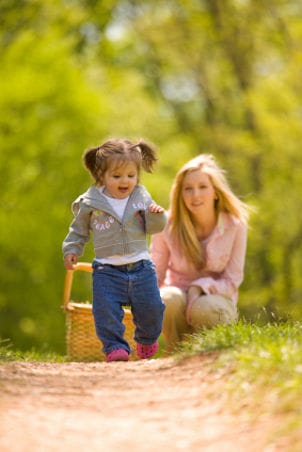 Baby Girl Running