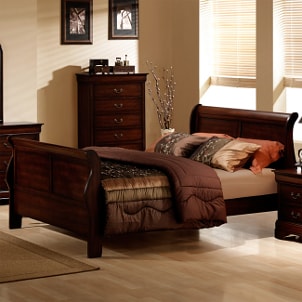 Bed with nice bedding