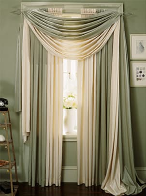 How To Hang Scarf Curtains 