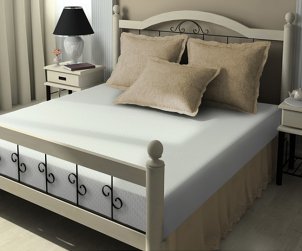 Unmade memory foam mattress