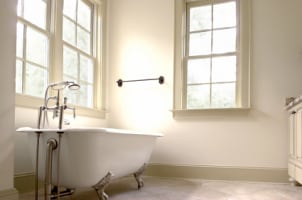 Old claw-foot tub refinished