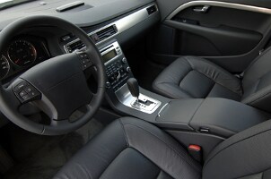 Black leather seat covers