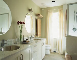 Bathroom Exhaust  Installation on Bathroom With A Ceiling Bath Fan Installed