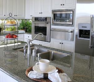 Brushed nickel Danze kitchen faucet