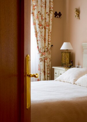 Bedroom door swinging in on door hinges