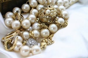 A gorgeous pile of vintage pearl jewelry