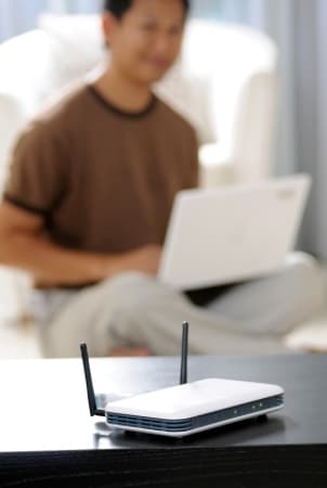 Wireless router supporting a home network