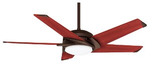 Elegant red ceiling fan