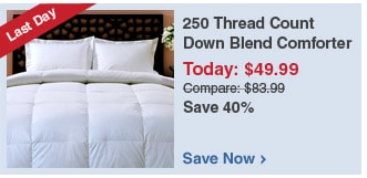 250 Thread Count Down Blend Comforter - Save Now