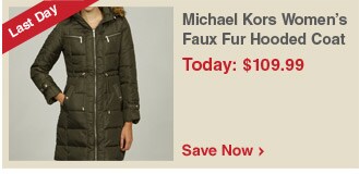 Michael Kors Women's Faux Fur Hooded Coat - Save Now