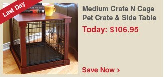 Medium Crate N Cage Pet Crate & Side Table - Save Now