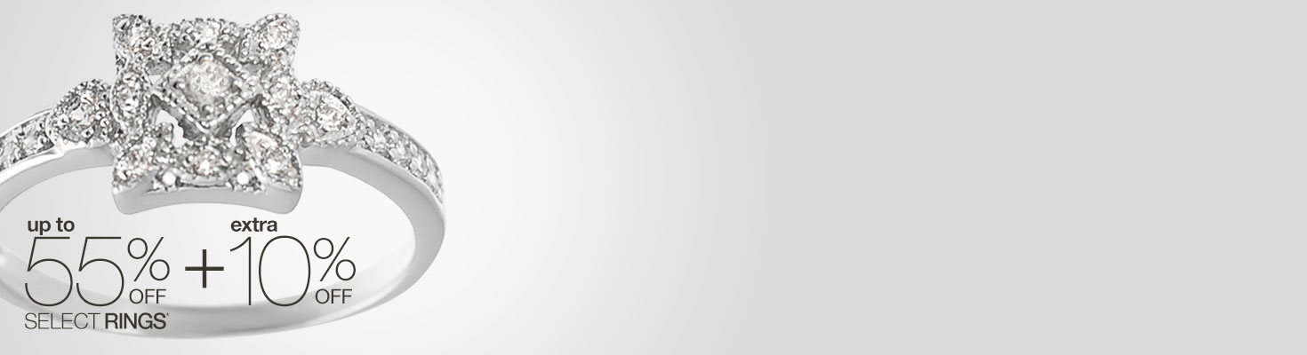 up to 55% OFF + extra 10% OFF SELECT RINGS*