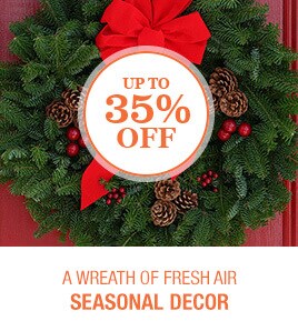 Up to 35% off Seasonal Decor.