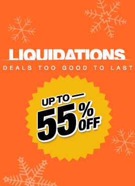 Liquidations. Deals up to 55% off.