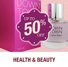 Up to 50% Off Health & Beauty.
