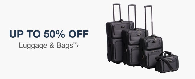 Up to 50% off Luggage & Bags**