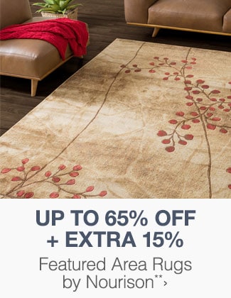 Up to 65% off + Extra 15% off Featured Area Rugs by Nourison** 