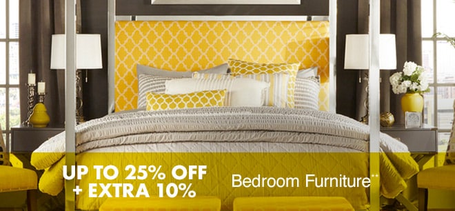 Up to 25% off + Extra 10% off Bedroom Furniture**