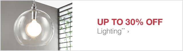 Up to 30% off Lighting**