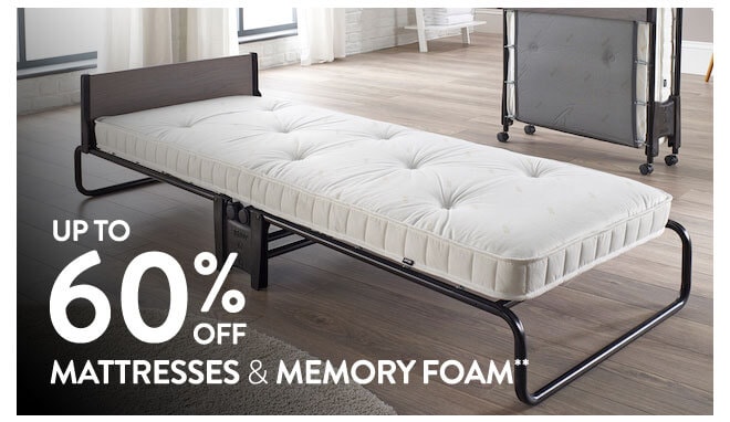 Up to 60% off Mattresses & Memory Foam**