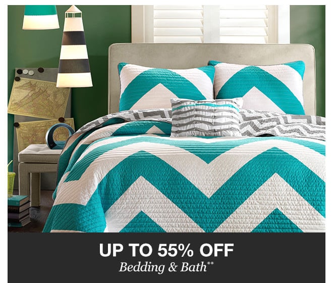 Up to 55% off Bedding & Bath**