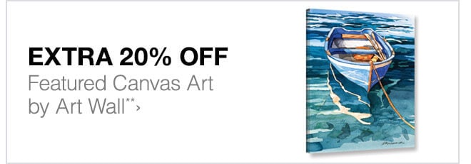 Extra 20% off Featured Canvas Art by Art Wall**