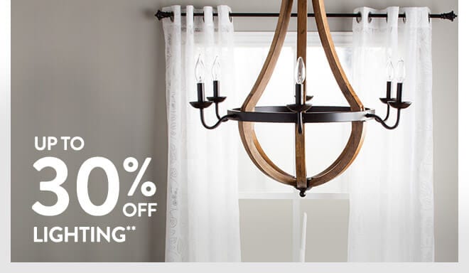 Up to 30% off Lighting**