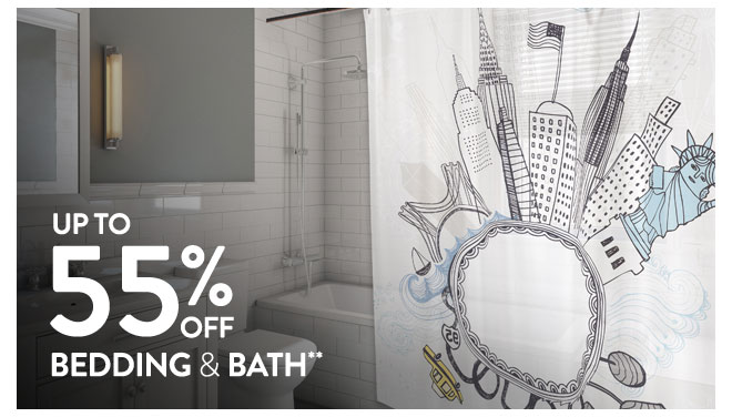 Up to 55% off Bedding & Bath**