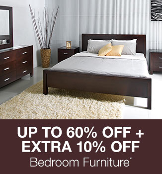 Up to 60% off + Extra 10% off Featured Bedroom Furniture*