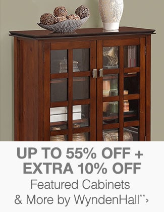 Up to 55% off + Extra 10% off Featured Media Cabinets & More by WyndenHall**