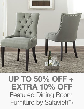 Up to 50% off + Extra 10% off Featured Dining Room Furniture by Safavieh**