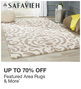 Up to 70% off + Extra 20% Featured Area Rugs and More*