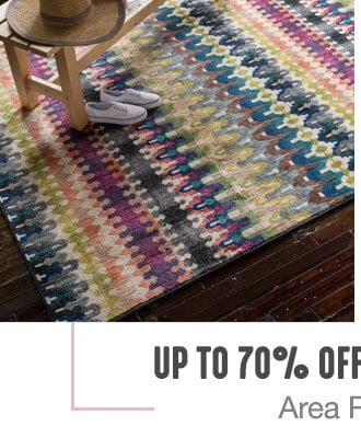 Up to 70% off + Extra 15% off Area Rugs**