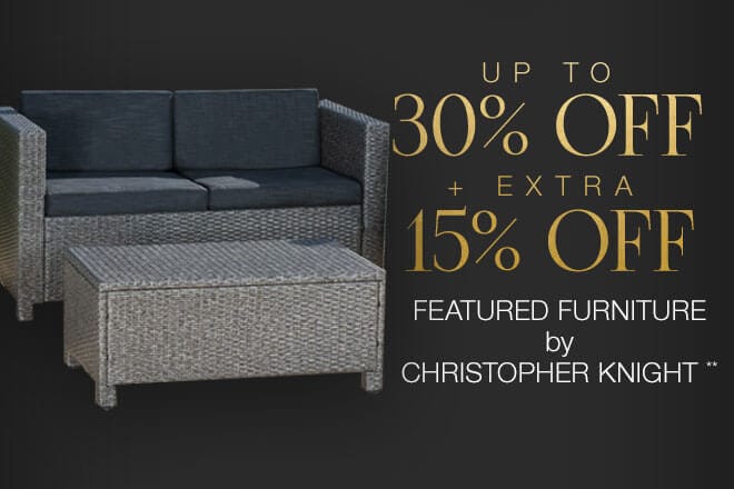 Up to 30% off + Extra 15% off Featured Furniture by Christopher Knight*