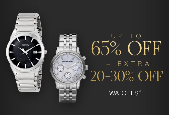 Up to 65% off + Extra 20-30% off Watches**