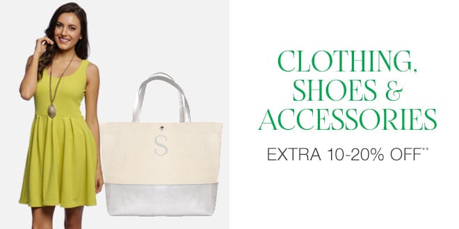 Extra 10-20% off Select Clothing, Shoes, & Accessories**