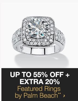 Up to 55% off + Extra 20% off Featured Rings by Palm Beach**