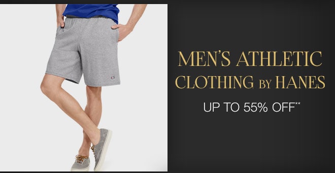 Up to 55% off Featured Men's Athletic Clothing by Hanes**