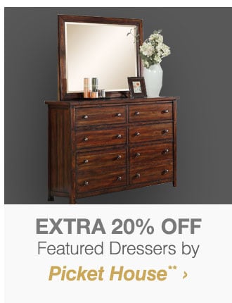 Extra 20% off Featured Dressers by Elements**