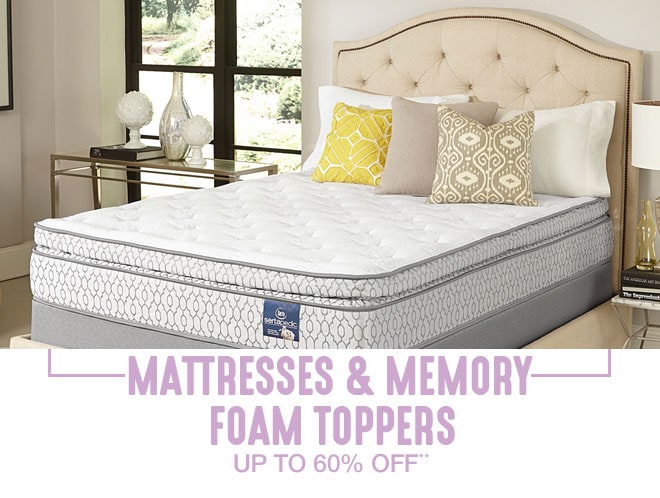 Mattresses and Memory Foam Toppers - Up to 60 % off**