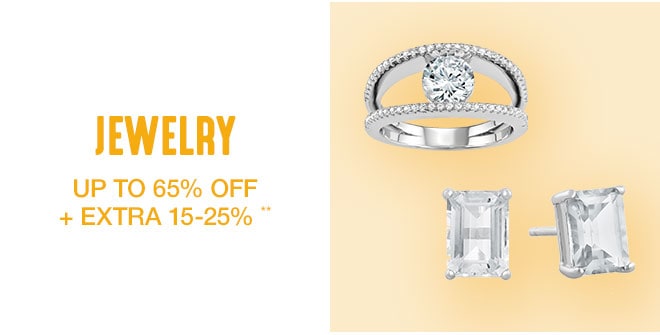 Up to 65% off + Extra 15-25% off Jewelry**