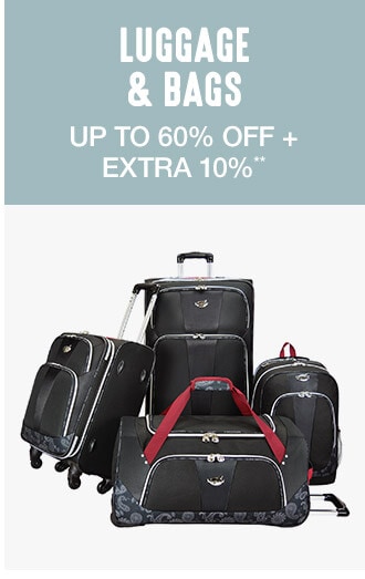 Luggage & Bags - Up to 60% off + Extra 10% off**