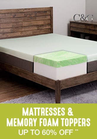 Up to 60% off Mattresses and Memory Foam Toppers**