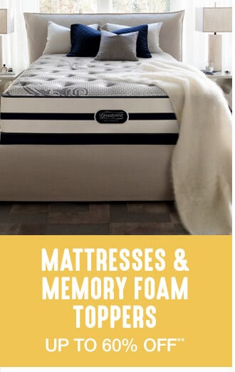 Mattresses & Memory Foam Toppers - Up to 60% off**