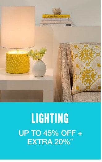 Lighting - Up to 45% off + Extra 20%**