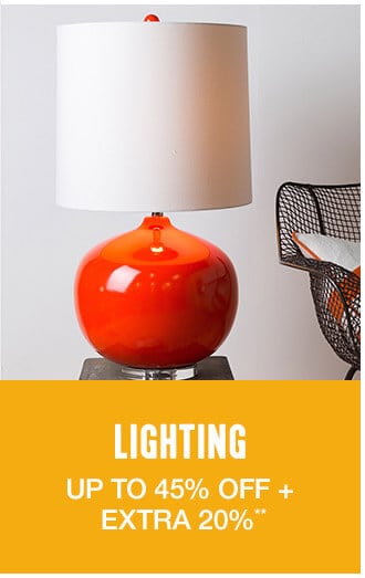 Lighting - Up to 45% off + Extra 20%**
